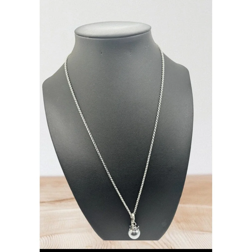 Sterling‎ Necklace with Natural pearl Pendant